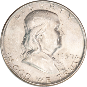 1950-D Franklin Half Dollar MS60 Main Image