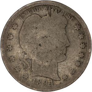 1894-S Barber Silver Quarter CIRC Main Image