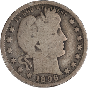 1896 Barber Silver Quarter G Main Image