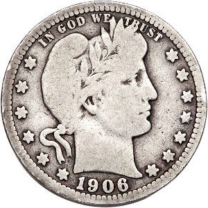 1906-O Barber Silver Quarter Main Image