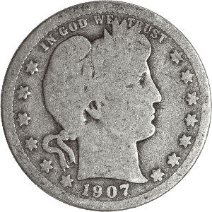 Quarter Dollar - Barber - 1907 CIRC Main Image