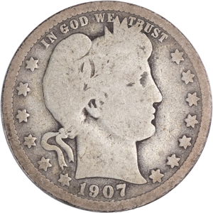 1907-D Barber Silver Quarter Main Image