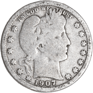 Quarter Dollar - Barber - 1907-O CIRC Main Image