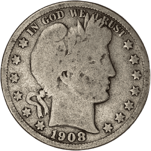 1908-S Barber Half Dollar CIRC Main Image