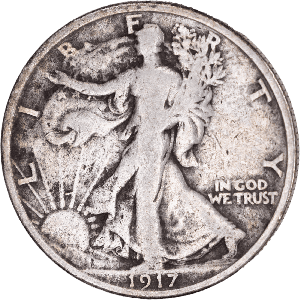 1917 Liberty Walking Silver Half Dollar Main Image