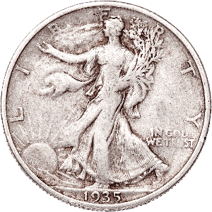 1935-S Liberty Walking Half Dollar CIRC Main Image