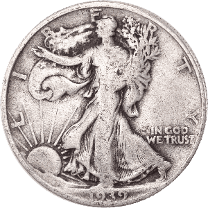 1939 Liberty Walking Half Dollar Main Image