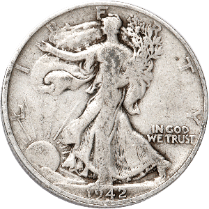 1942-S Liberty Walking Half Dollar CIRC Main Image