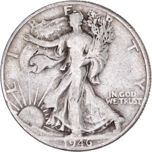 1946-D Liberty Walking Silver Half Dollar Main Image