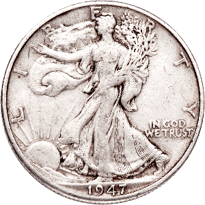 1947-D Liberty Walking Half Dollar CIRC Main Image