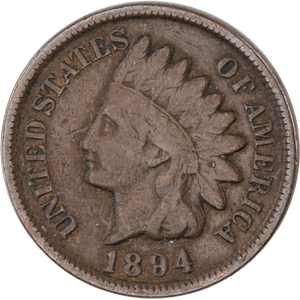 1894 Indian Head Cent, Variety 3, Bronze Main Image