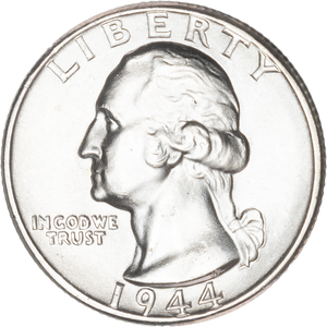 1944 Washington Silver Quarter MS60 Main Image