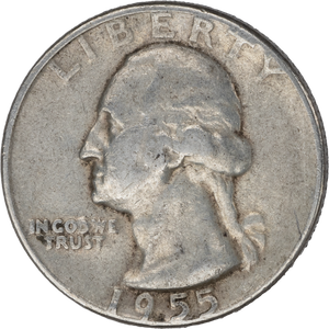 1955 Washington Silver Quarter CIRC Main Image