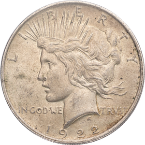 1922 Peace Dollar AU#2 Main Image