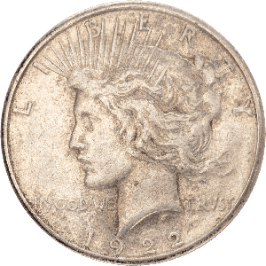 1922-S Peace Silver Dollar, Low Relief Main Image