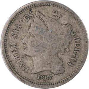 Three Cent - Three Cent Nickel - 1866 G Main Image