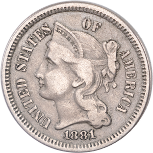 1881 Nickel Three-Cent Piece Main Image