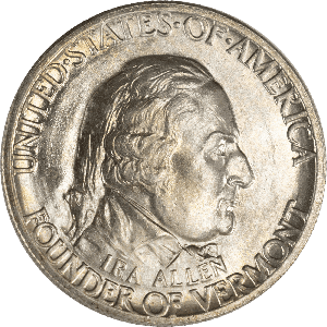1927 Vermont Sesquicentennial Silver Half Dollar Main Image