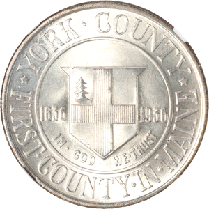 1936 York County, Maine Tercentenary Silver Half Dollar Main Image