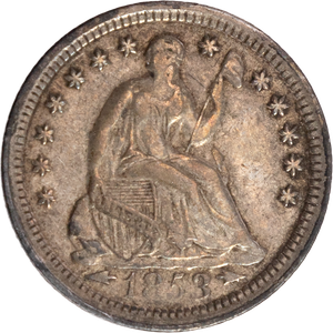 1853 Liberty Seated Silver Half Dime, Arrows Main Image