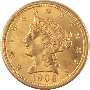 1906 Gold Quarter Eagle Coronet Liberty Head Main Image