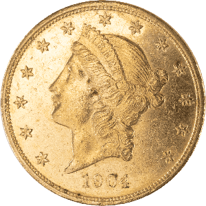 1904 Liberty Head $20 Gold MS60 Main Image