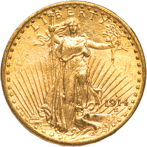 1914-D $20 Saint-Gaudens Gold Double Eagle Main Image