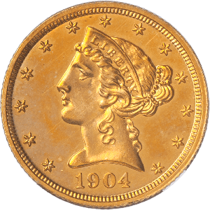 1904 Liberty Head $5 Gold Main Image