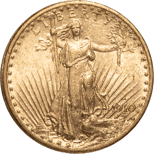1910-S Saint-Gaudens $20 Gold AU50 Main Image