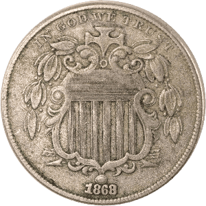1868 Shield Nickel Main Image