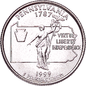 1999-P Pennsylvania Statehood Quarter Main Image