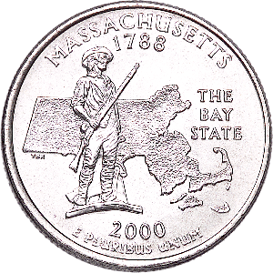 2000-P Massachusetts Statehood Quarter Main Image