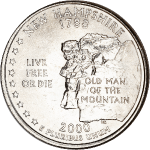 2000-P New Hampshire Statehood Quarter Main Image