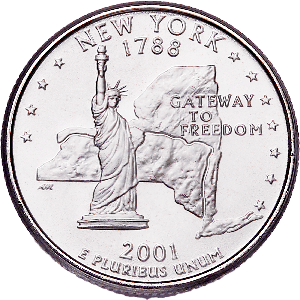 2001-P New York Statehood Quarter Main Image