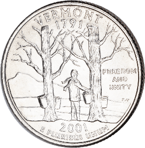 2001-P Vermont Statehood Quarter Main Image