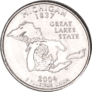 2004-P Michigan Statehood Quarter Main Image