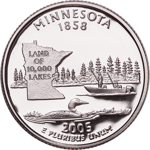 2005-S 90% Silver Minnesota Statehood Quarter Main Image