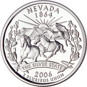 2006-S 90% Silver Nevada Statehood Quarter Main Image