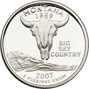 2007-S 90% Silver Montana Silver Statehood Quarter Main Image