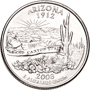 2008-P Arizona Statehood Quarter Main Image
