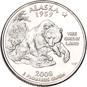2008-D Alaska Statehood Quarter Main Image