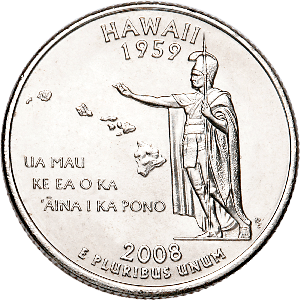 2008-P Hawaii Statehood Quarter Main Image