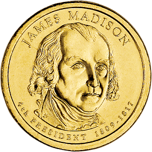 2007-P James Madison Presidential Dollar Main Image