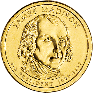 2007-D James Madison Presidential Dollar Main Image