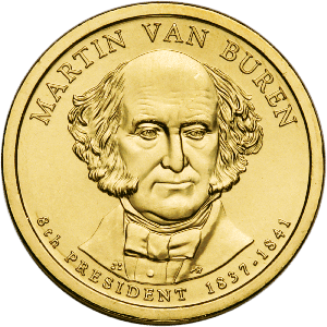 2008-D Martin Van Buren Presidential Dollar Main Image