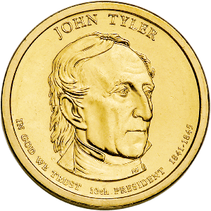 2009-P John Tyler Presidential Dollar Main Image
