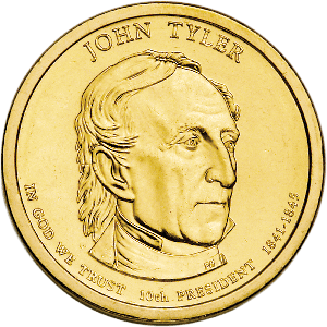 2009-D John Tyler Presidential Dollar Main Image