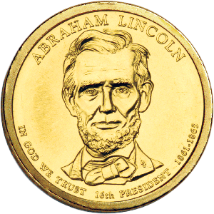 2010-P Abraham Lincoln Presidential Dollar Main Image