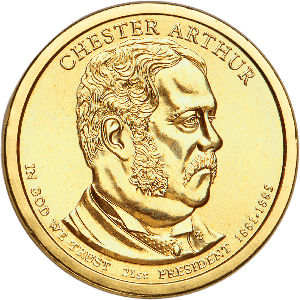 2012-P Chester A. Arthur Presidential Dollar Main Image
