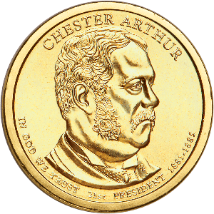2012-D Chester A. Arthur Presidential Dollar Main Image